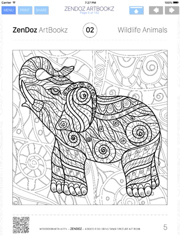 Zendoz ArtBookz - 02 - Wildlife Animals - HD - Coloring Book screenshot 2