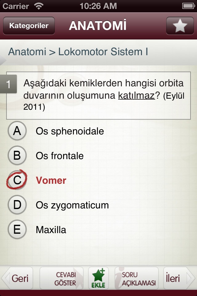 Tüm TUS Soruları - Anatomi Lite screenshot 4