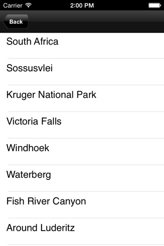 Африка: Юг. Туристическая карта. screenshot 2