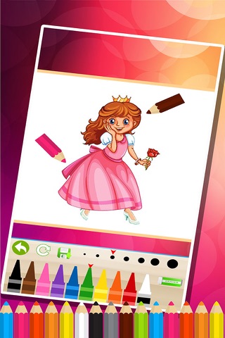 Princess Coloring Pages -  Painting Games for Kids screenshot 2