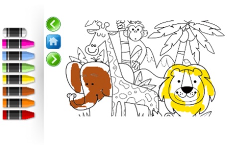 Paint Coloring Books for Kids Wild Animals Jungle screenshot 2