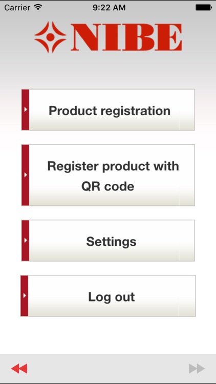 NIBE Product Registration