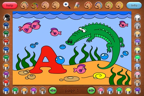 Coloring Book 24 Lite: Animal ABCs screenshot 2