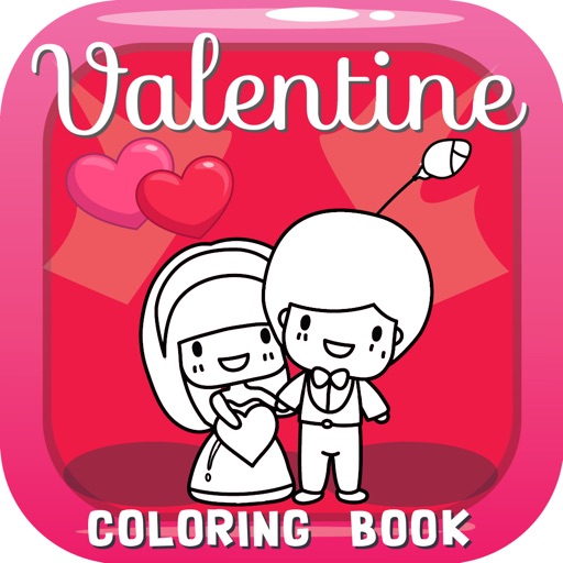 Valentine Coloring Book : Cute & Lovely! Free For Kids And Toddlers iOS App