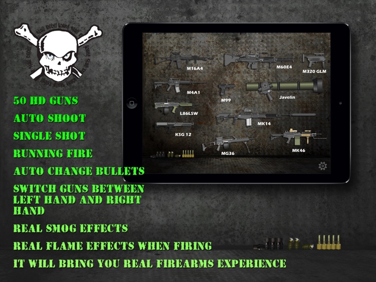 Gun HD for imitative guns, real guns, Mp5 screenshot-0