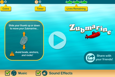 Zubmarine - Tiny Sub Game with 3D Touch screenshot 2