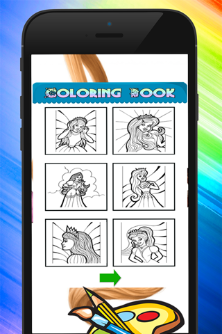 Princess Coloring Pages Coloring Set In Pictures screenshot 3