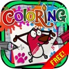 Coloring Book : Painting Cartoon Dog & Puppies  Pictures for Kids Free Edition