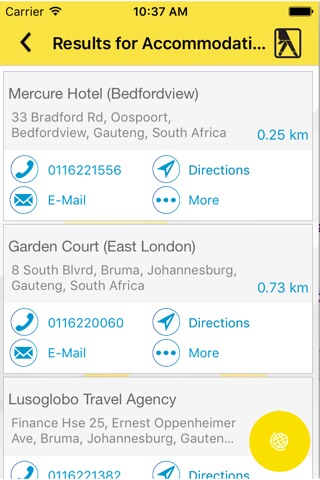 Yellow Pages SA for iPhone screenshot 2