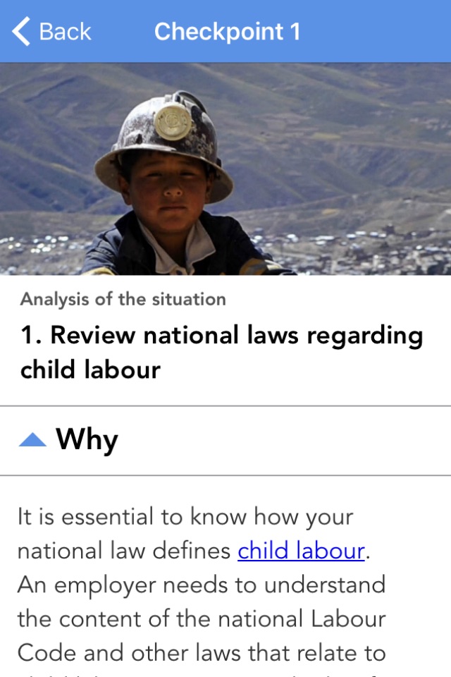 Eliminating and Preventing Child Labour: Checkpoints screenshot 3