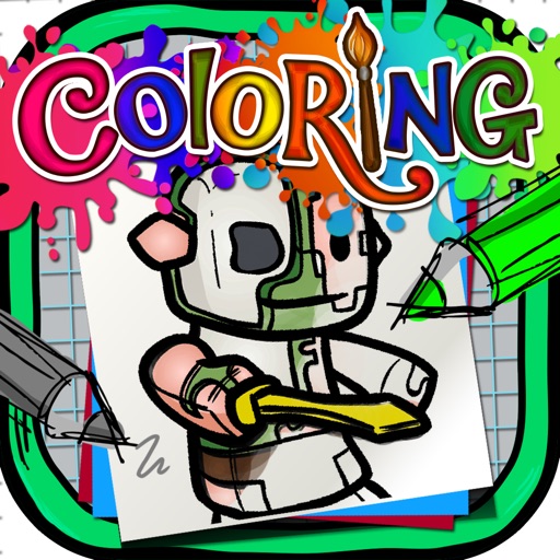 Coloring Book : Painting Pictures on Chibi Minecraft Cartoon for Pro icon