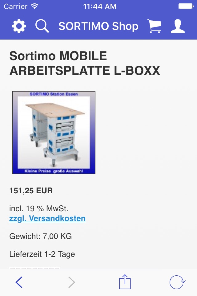 SORTIMO Onlineshop screenshot 4