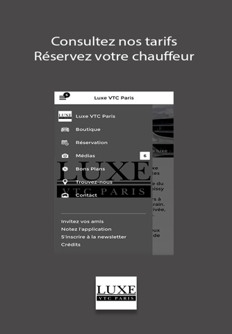 Luxe VTC Paris screenshot 2