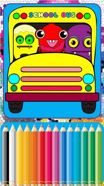 My ABC Cartoon School Bus Coloring Games for Kids