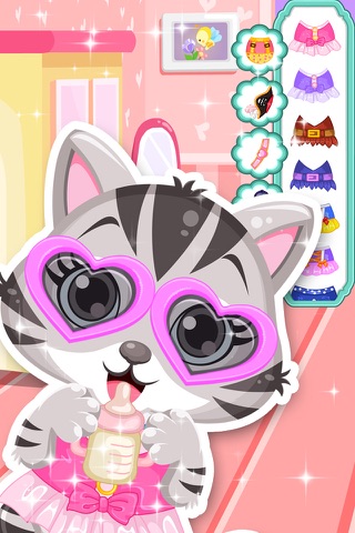 Cute kitty - Pet feeding Dressup develop game screenshot 4
