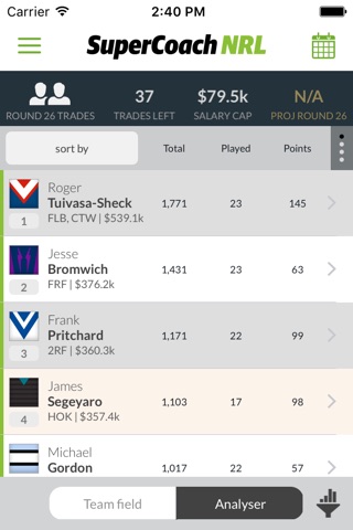 NRL SUPERCOACH 2018 screenshot 3