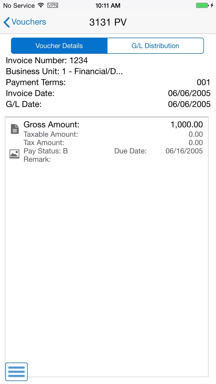 Voucher Batch Approvals Smartphone for JDE E1