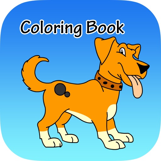 Coloring Book The Dog For kids of all ages Icon