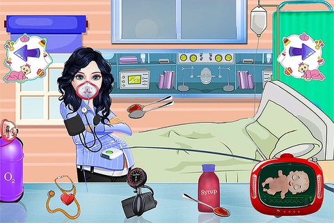 Grand Mother Caring Newborn Baby - Mommy's Maternity hospital care kids games screenshot 4