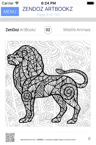 Zendoz ArtBookz - 02 - Wildlife Animalz - Coloring Book screenshot 3