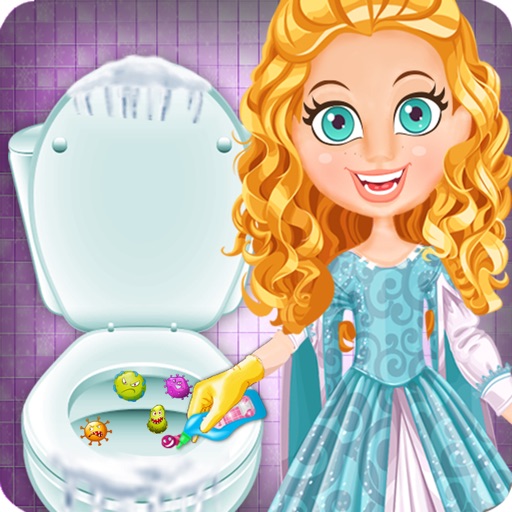 Ice Princess Bath Room Cleaning Icon