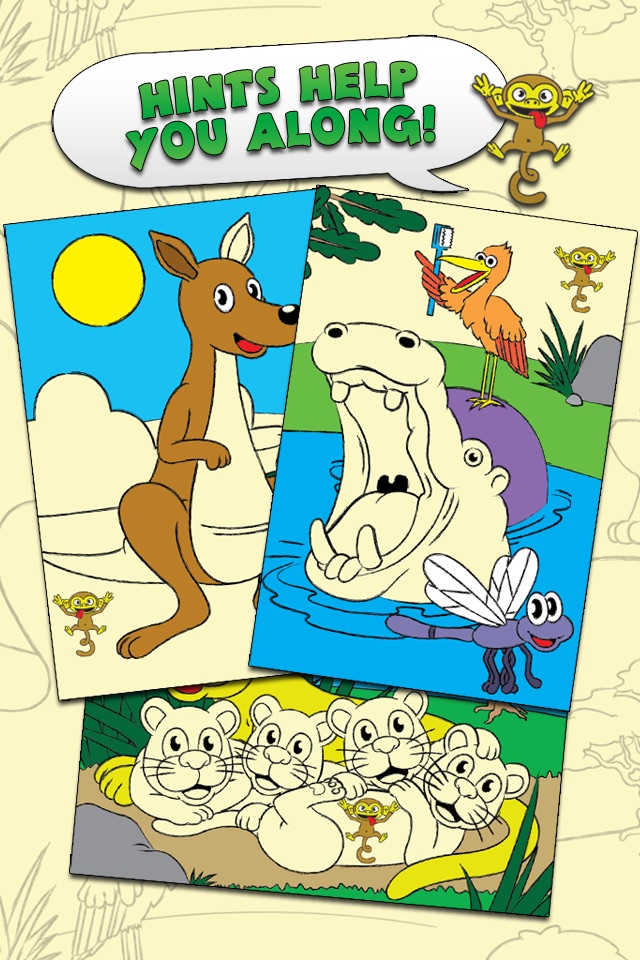 Coloring Animal Zoo Touch To Color Activity Coloring Book For Kids and Family Free Preschool Starter Edition screenshot 4