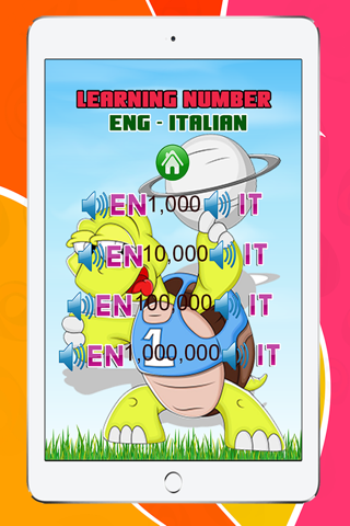 Learn English to Italian Number 1 to 100 Free | Education for Preschool and Kindergarten screenshot 2
