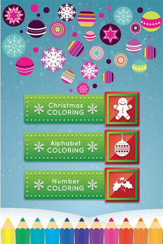 Merry Christmas Coloring book and learn Alphabet Numbers screenshot 2