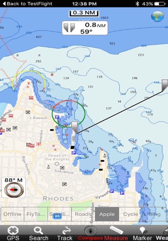 Rhodes - GR Island - GPS Chart screenshot 3