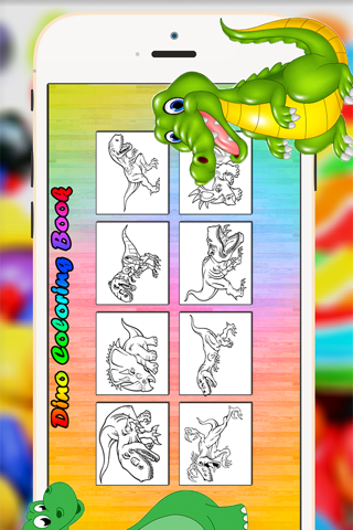 Little Dinosaur Coloring Pages Kids Painting Game screenshot 3