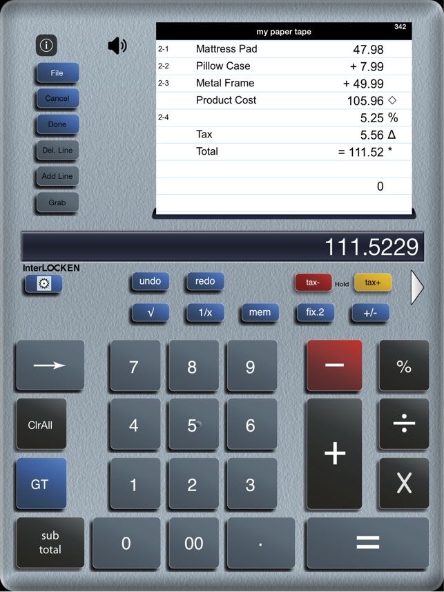 Accountant  Lite Calc iPad(圖1)-速報App