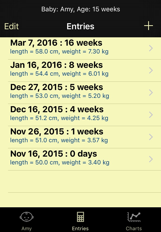 My Baby Growth Charts screenshot 3