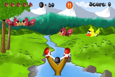 Slingshot Bird Sling Shooter:  A Fly Bubble Birdy Hunter Game screenshot 2
