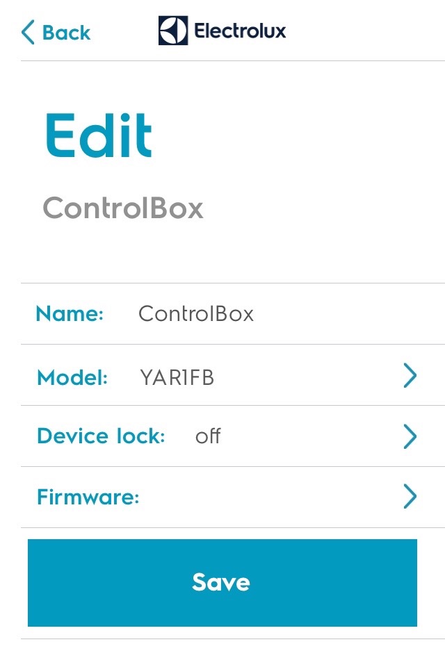 Electrolux Wifi ControlBox screenshot 2