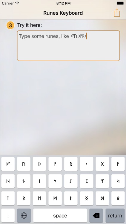 Runes Keyboard with Futhark Signs
