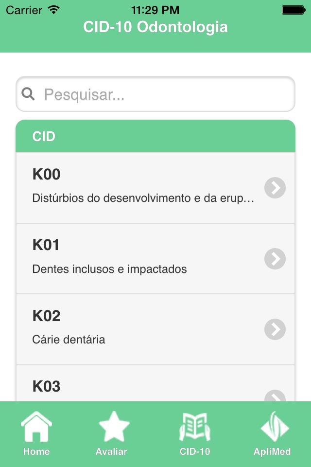 CID-10 Odontologia screenshot 2