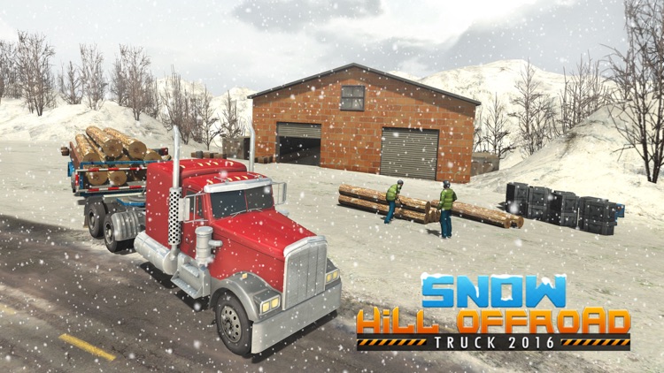 Off-Road Snow Hill Truck 3D - 18 Wheeler Transporter Trailer Simulation screenshot-3