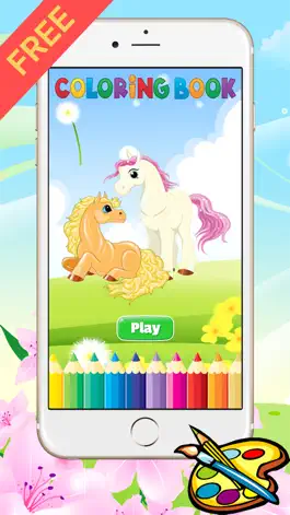 Game screenshot Pony Princess Coloring Book for Kids - Drawing free games mod apk