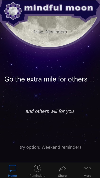 Mindful Moon - Stress Relief & Happiness through Inspirational Quotes & Positive Daily Reminders