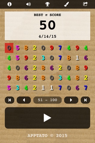 Pi Digits Memory Game - No Ads screenshot 3