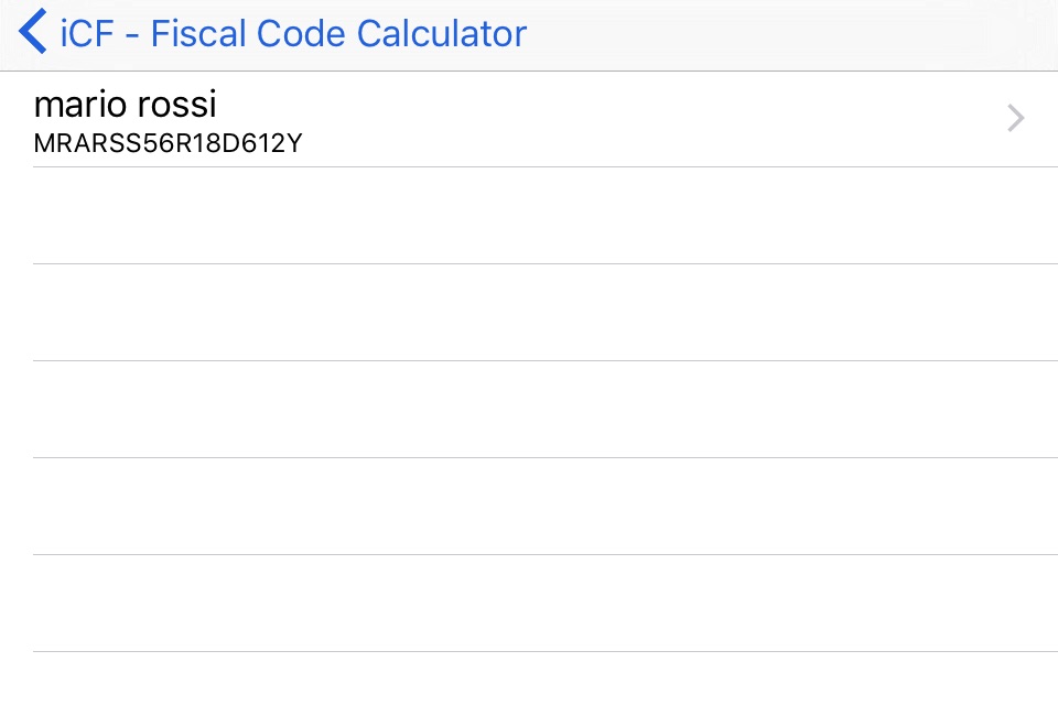 iCF - Codice Fiscale screenshot 3