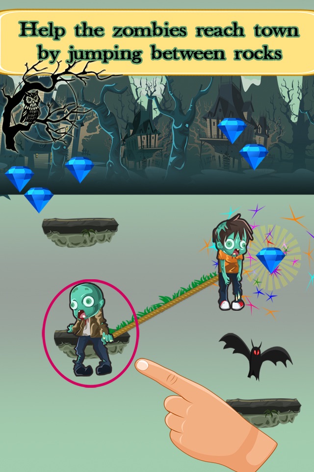 Zombies vs Bats - Rock Climbing Game screenshot 4