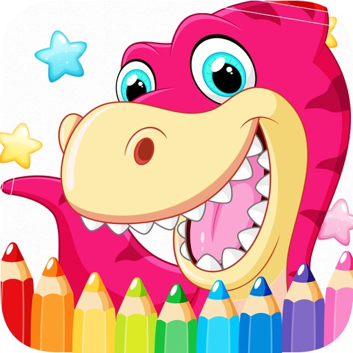 Dinosaur Dragon Coloring Book : Dino Drawing, Animal Paint And Color Icon
