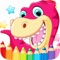 Dinosaur Dragon Coloring Book : Dino Drawing, Animal Paint And Color