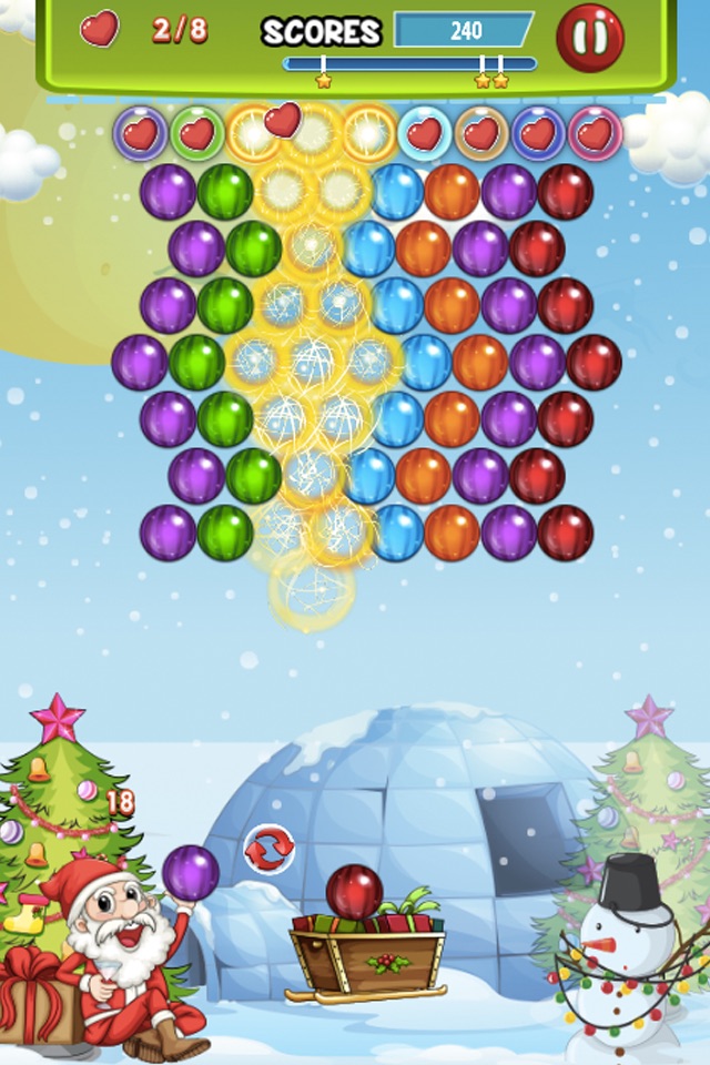 Bubble Winter Season - Matching Shooter Puzzle Game Free screenshot 4
