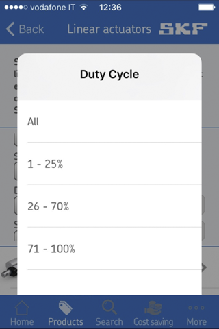 SKF Actuator Select screenshot 2