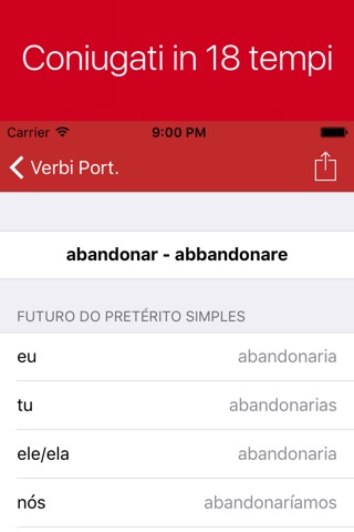 Portuguese Verb Conjugator Pro screenshot 2