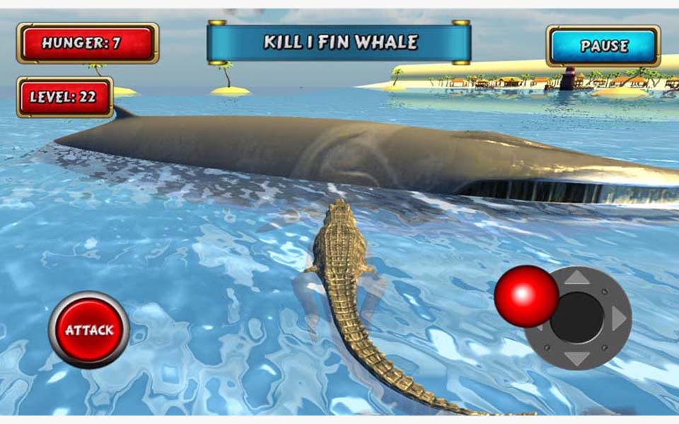 Crocodile Sim Beach Hunt screenshot 4