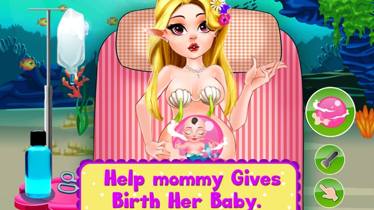 Mermaid Give Birth a Baby