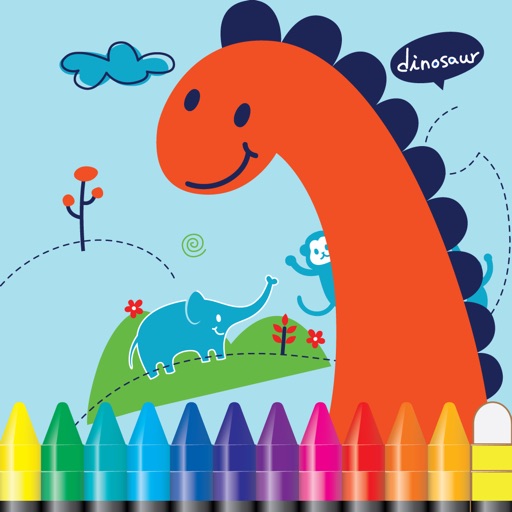 Dino Coloring and ABC 123 Tracing Games for kids practice iOS App